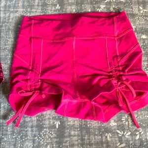 Bright pink lululemon shorts